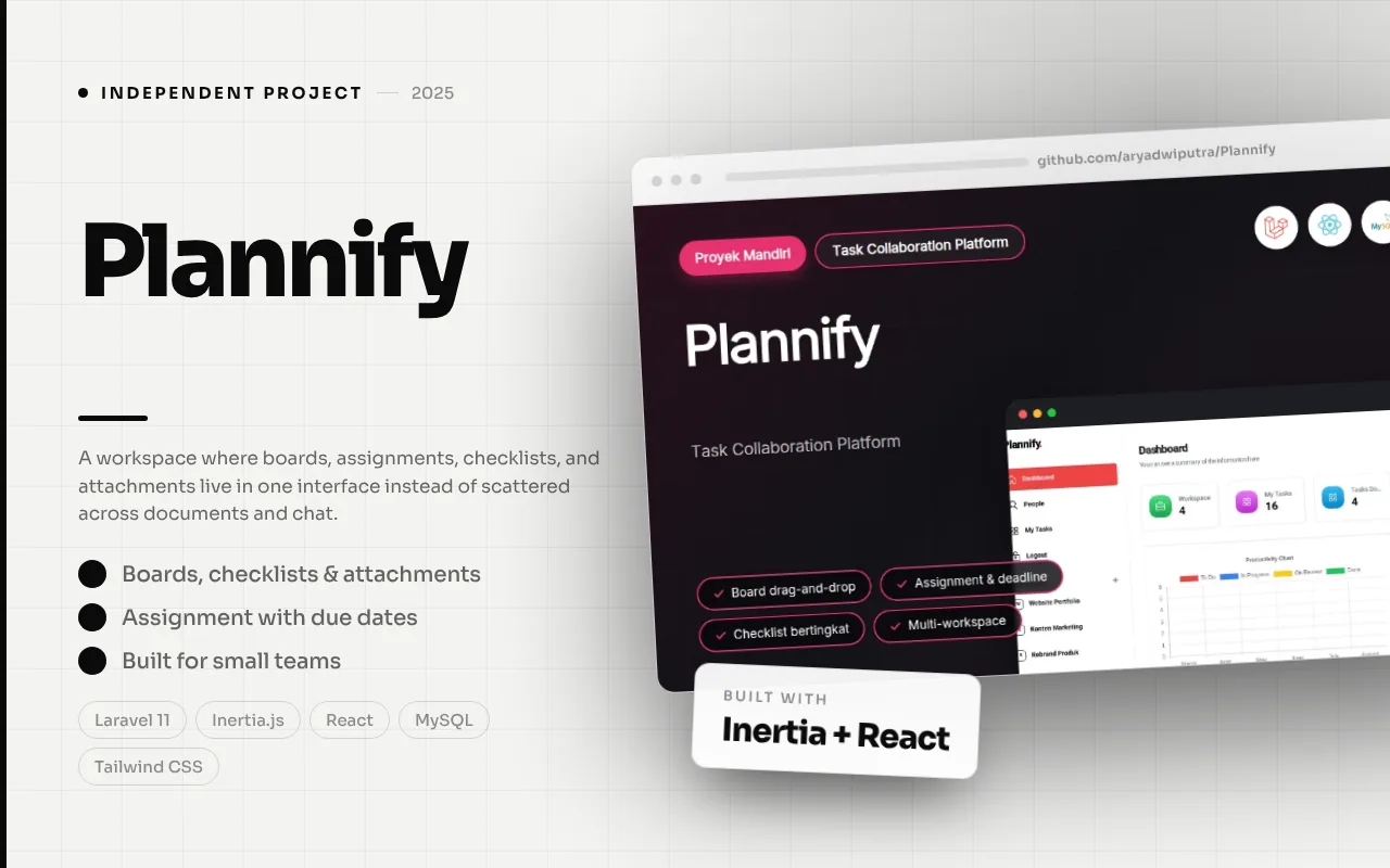 Plannify — independent project by Arya Dwi Putra